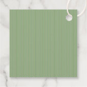 Klassieke Groene Bloemen Stripe Wedding Dank u Bedankjes Labels (Achterkant)