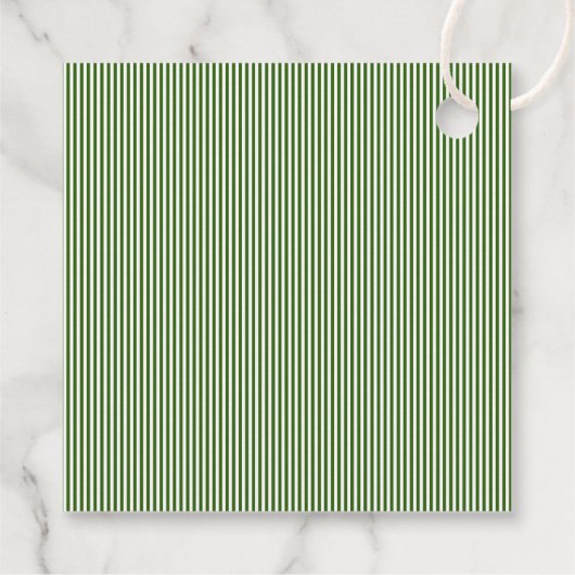 Klassieke Groene Bloemen Stripe Wedding Dank u Bedankjes Labels (Achterkant)
