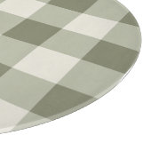 Klassieke groene boerderij gingham stijl snijplank (Hoek)