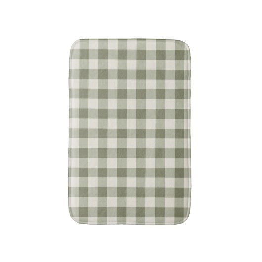 Klassieke Groene Boerderij Gingham Style Badmat (Voorkant Verticaal)