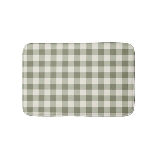 Klassieke Groene Boerderij Gingham Style Badmat (Voorkant)