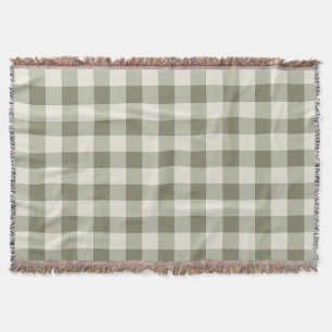 Klassieke Groene Boerderij Gingham Style Deken