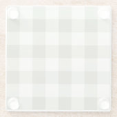 Klassieke Groene Boerderij Gingham Style Glazen Onderzetter (Achterkant)