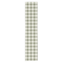 Klassieke Groene Boerderij Gingham Style Korte Tafelloper