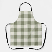 Klassieke Groene Boerderij Gingham Style Schort (Voorkant)