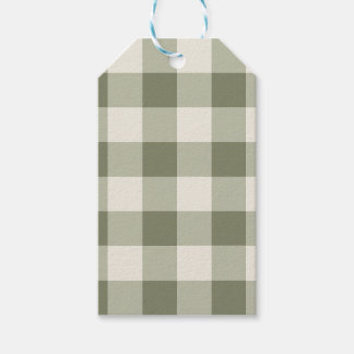 Klassieke Groene Boerderij Gingham Style servetten Cadeaulabel