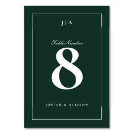 Klassieke groene bruiloft kaart