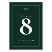 Klassieke groene bruiloft kaart (Achterkant)