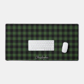 Klassieke groene Buffalo geruite aangepaste naam b Bureaumat (Keyboard & Muis)