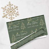 Klassieke Groene Doodle Kerstboom Rendier Sterren Cadeaupapier