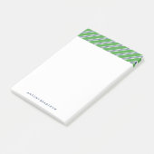 Klassieke groene en blauwe strepen post-it® notes (Schuin)