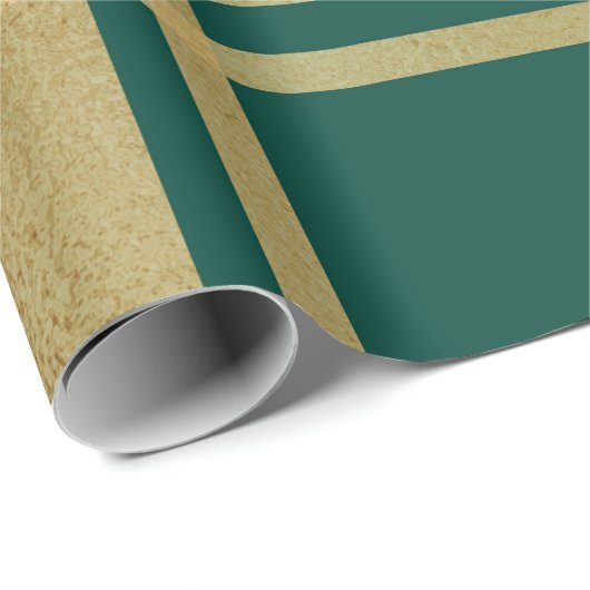 Klassieke groene en gouden Tartan Cadeaupapier (Rol Hoek)
