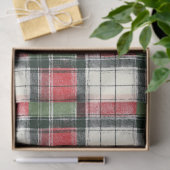 Klassieke groene en rode gerafelde plaid tissuepapier (Geschenk)