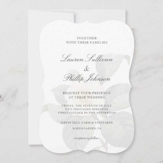 Klassieke groene en witte  bloeding kaart (Voorkant)