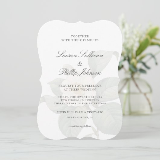 Klassieke groene en witte  bloeding kaart (Staand voorkant)