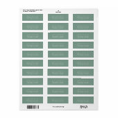 Klassieke Groene en Witte Etiketten van het Adres (Full Sheet)