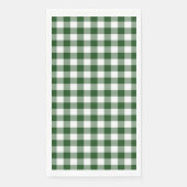 Klassieke groene en witte Gingham Check Servet (Voorkant)