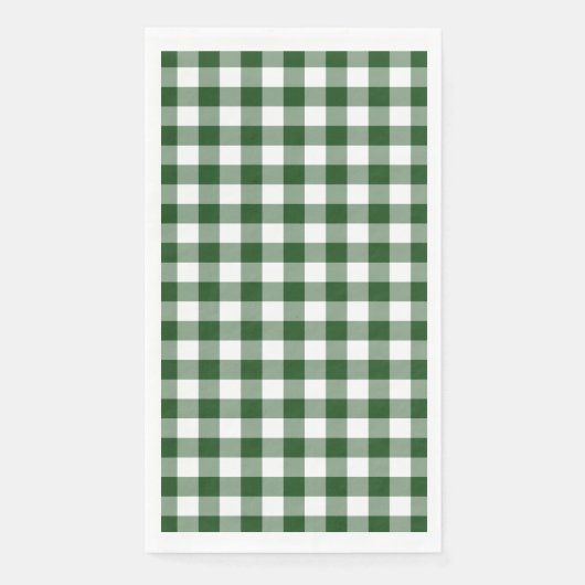 Klassieke groene en witte Gingham Check Servet (Voorkant)