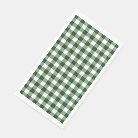 Klassieke groene en witte Gingham Check Servet (Hoek)