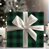 Klassieke groene en zwarte Buffalo Tartan Plaid Cadeaupapier