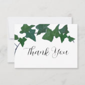 Klassieke Groene Engelse Ivy dank u Kaart (Voorkant)
