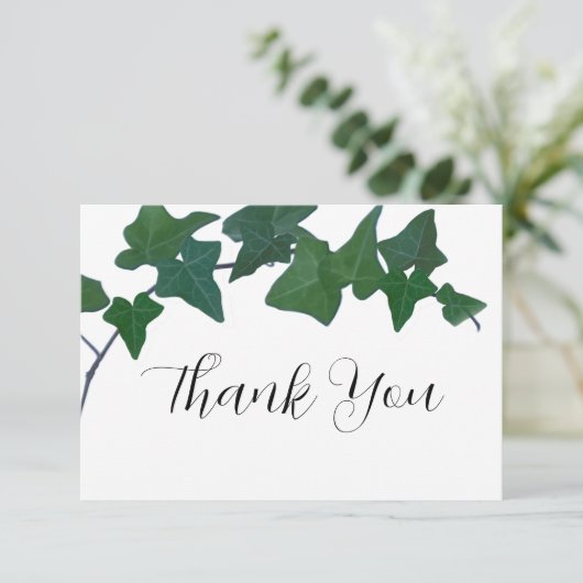 Klassieke Groene Engelse Ivy dank u Kaart (Staand voorkant)