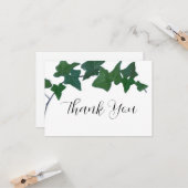 Klassieke Groene Engelse Ivy dank u Kaart (Voorkant / Achterkant in situ)
