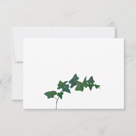 Klassieke Groene Engelse Ivy dank u Kaart (Achterkant)