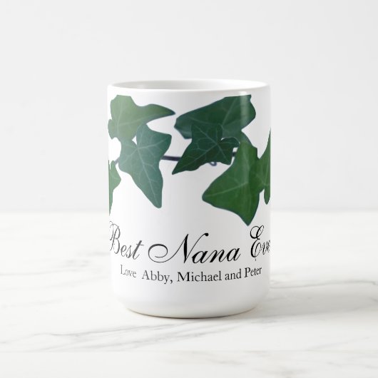 Klassieke Groene Engelse Ivy groene botanische Nan Koffiemok (Center)
