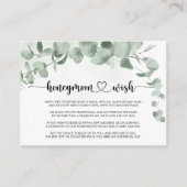 Klassieke groene Eucalyptus Foliage Honeymoon Wish Informatiekaartje (Voorkant)