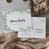 Klassieke groene Eucalyptus Foliage Menu Keuze RSV