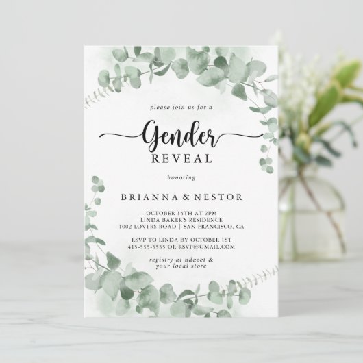 Klassieke Groene Eucalyptus Geslacht Vrouw: Kaart (Staand voorkant)