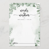 Klassieke groene Eucalyptus Wedding Wordding of Wi Advieskaart (Voorkant)