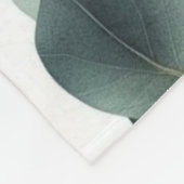 Klassieke groene eucalyptusbladeren op wit fleece deken (Hoek)