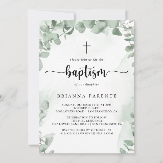 Klassieke groene eucalyptusvulbuis kaart (Voorkant)