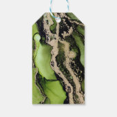 Klassieke groene feestdag met Labels met liefdesca Cadeaulabel (Achterkant)