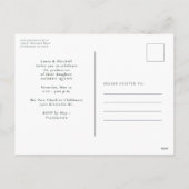 Klassieke groene foto afstuderen uitnodiging brief (Achterkant)