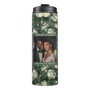 Klassieke groene Gardenias accentueren moderne tro Thermosbeker