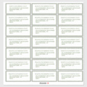 Klassieke Groene Gast Mailing Labels 21 Per Blad (Vel)