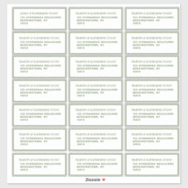 Klassieke Groene Gast Mailing Labels 21 Per Blad