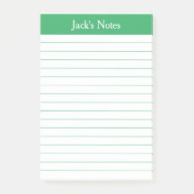 Klassieke Groene Gepersonaliseerde Post-it Nota's