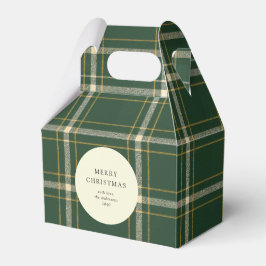 Klassieke groene geruite kerstkoek bedankdoosjes
