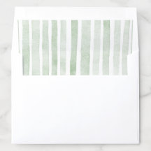 Klassieke groene gestreepte trouw envelop liner