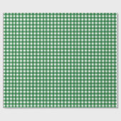 Klassieke groene gingham geruite Kerstmis Cadeaupapier (Vlak)