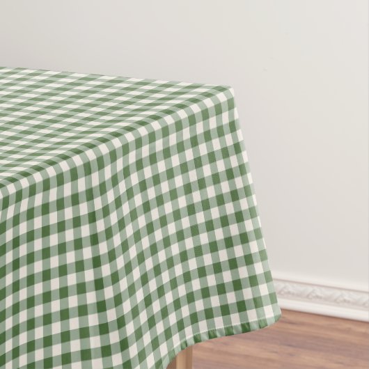 Klassieke groene gingham kerst geruite plaid tafelkleed (Voorbeeld)