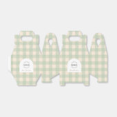 Klassieke groene gingham preppy bruiloft gunst doz bedankdoosjes (Uitgevouwen)