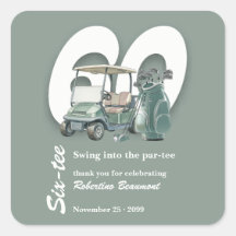 Klassieke groene golftasclubs 60e verjaardag