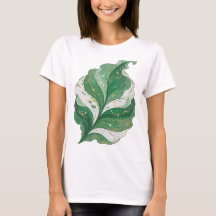 Klassieke groene GROENE BLAAD MET STERREN EN GLITT