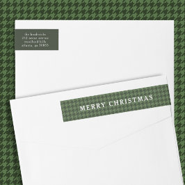 Klassieke groene houndstooth Kerstmis 