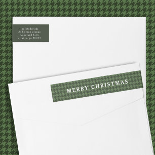 Klassieke groene houndstooth Kerstmis